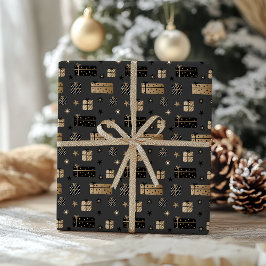 Black Gold Scandinavische kerstpakketten Cadeaupapier