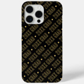 Black & Gold School Afstuderen jaarpatroon Case-Mate iPhone Case (Achterkant)
