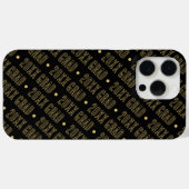 Black & Gold School Afstuderen jaarpatroon Case-Mate iPhone Case (Achterkant (horizontaal))