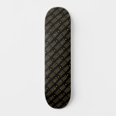 Black & Gold School Afstuderen jaarpatroon Persoonlijk Skateboard (Voorkant)