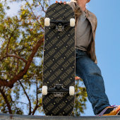 Black & Gold School Afstuderen jaarpatroon Persoonlijk Skateboard