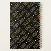 Black & Gold School Afstuderen jaarpatroon Planner (Achterkant)