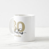 Black Gold Script 30 en Fabulous Birthday Koffiemok (Voorkant links)