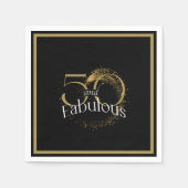 Black Gold Script 50 en een geweldig verjaardagsfe Servet (Voorkant)