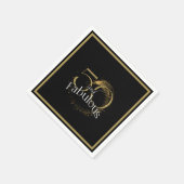 Black Gold Script 50 en een geweldig verjaardagsfe Servet (Hoek)