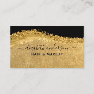 Black Gold Script Modern Glam Visitekaartje