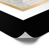 Black Gold Script Photo Weduwwelkomstteken Poster (Hoek)