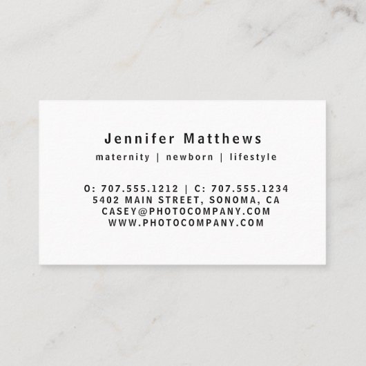 Black Gold Signature Script Visitekaartje (Achterkant)