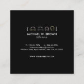 Black Gold Silver Pink Body Piercing Vierkante Visitekaartje (Achterkant)