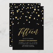 Black & Gold Simple 15e tiendaagse feestdag Kaart (Voorkant / Achterkant)