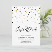Black & Gold Simple 17e tiendaagse feestdag Kaart (Staand voorkant)