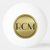 Black Gold Simple Sophisticated Monogram Pingpongbal (Voorkant)