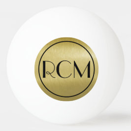 Black Gold Simple Sophisticated Monogram Pingpongbal