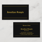 Black Gold Sjabloon  Typografie van oude lettertyp Visitekaartje (Voorkant / Achterkant)
