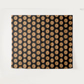 Black & Gold Small Logo Stap en herhaal Klassiek Wandkleed (Voorkant (horizontaal))