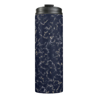 Black Gold Smoke Marble Thermal Tumbler Thermosbeker