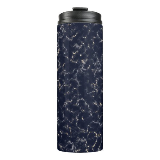 Black Gold Smoke Marble Thermal Tumbler Thermosbeker (Voorkant)