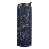 Black Gold Smoke Marble Thermal Tumbler Thermosbeker (Gedraaid links)