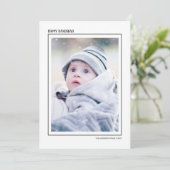 Black & Gold Snowflake Happy Hanukkah-serie Foto Feestdagenkaart (Staand voorkant)