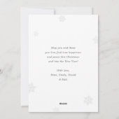 Black Gold Snowflake Photo Merry Christmas Card Feestdagenkaart (Achterkant)