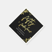 Black Gold Sparkle Vijftig en fantastische verjaar Servet (Hoek)