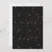Black gold sparkly glitter confetti Save the Date Kaart (Achterkant)