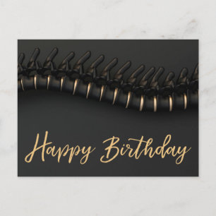 Black Gold Spine Chiropractic Birthday Briefkaart