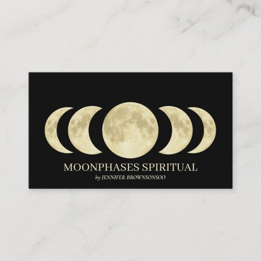 Black Gold Spiritueel Moon Visitekaartje (Voorkant)