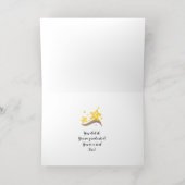 Black & Gold Star-Afstuderen gefeliciteerd Folie Wenskaart (Binnenlaag)