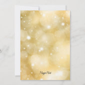 Black Gold Star Candle Corporate Holiday Party Kaart (Achterkant)