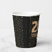 Black & Gold Stars 2025 Afstuderen Papieren Bekers (Rechts)