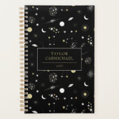 Black Gold Stars Galaxies Space Planner (Voorkant)