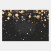 Black Gold Stars Inpakpapier Vel (Voorkant 3)