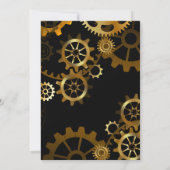 Black Gold Steampunk Watch Gears Verrassingsdag Kaart (Achterkant)