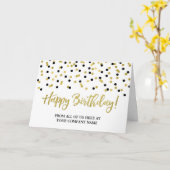 Black Gold Stippen Zakelijk Van Groep Verjaardag K Kaart (Gele Bloem)