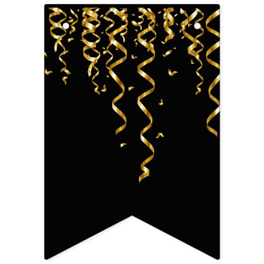 Black & Gold Streamers, nieuwjaars Vlaggetjes (Tweede vlag)