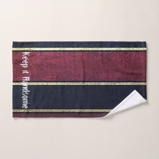 Black Gold Stripe Handsome Bathroom Towel sets Bad Handdoek (Handdoek)
