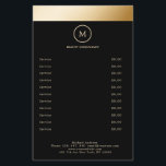 Black Gold Stripe Monogramm Circle Flyer<br><div class="desc">Elegant,  zwart,  gouden streep,  cirkelvormig,  monogrammflyer.Er is geen glans of textuur. Bewerk je product in minuten door je gegevens in te voeren. U kunt het lettertype,  de kleur en de positie wijzigen door "meer aan te passen".</div>