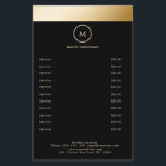 Black Gold Stripe Monogramm Circle Flyer<br><div class="desc">Elegant,  zwart,  gouden streep,  cirkelvormig,  monogrammflyer.Er is geen glans of textuur. Bewerk je product in minuten door je gegevens in te voeren. U kunt het lettertype,  de kleur en de positie wijzigen door "meer aan te passen".</div>