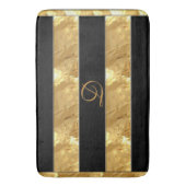 Black Gold Stripes Badmat (Voorkant Verticaal)