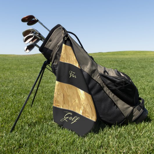 Black Gold Stripes Golfhanddoek (Groen)