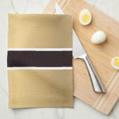 Black Gold Stripes Striped Kitchen Towelwel Theedoek (Quarter Fold)