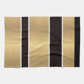 Black Gold Stripes Striped Kitchen Towelwel Theedoek (Horizontaal)