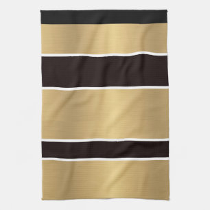 Black Gold Stripes Striped Kitchen Towelwel Theedoek