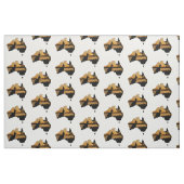 Black & Gold Sunset Kangaroo Tree Silhouette Stof (Fat Quarter)