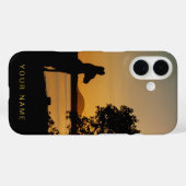 Black & Gold Sunset Silhouette Kangaroo Australië Case-Mate iPhone Case (Achterkant (horizontaal))