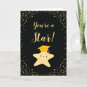 Black & Gold Superstar-Afstuderen gefeliciteerd Kaart (Voorkant)