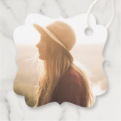 Black Gold Sweet 16 Foto naam Hartelijk dank Bedankjes Labels (Achterkant)