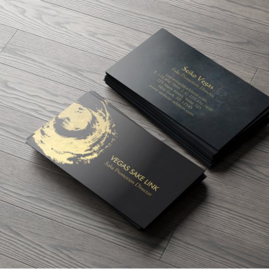 Black Gold Symbol Sake Sommelier Winery Bartender Visitekaartje
