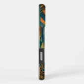 Black Gold Teal iPhone 16 Pro Max Case Hoesje (Rechterkant)
